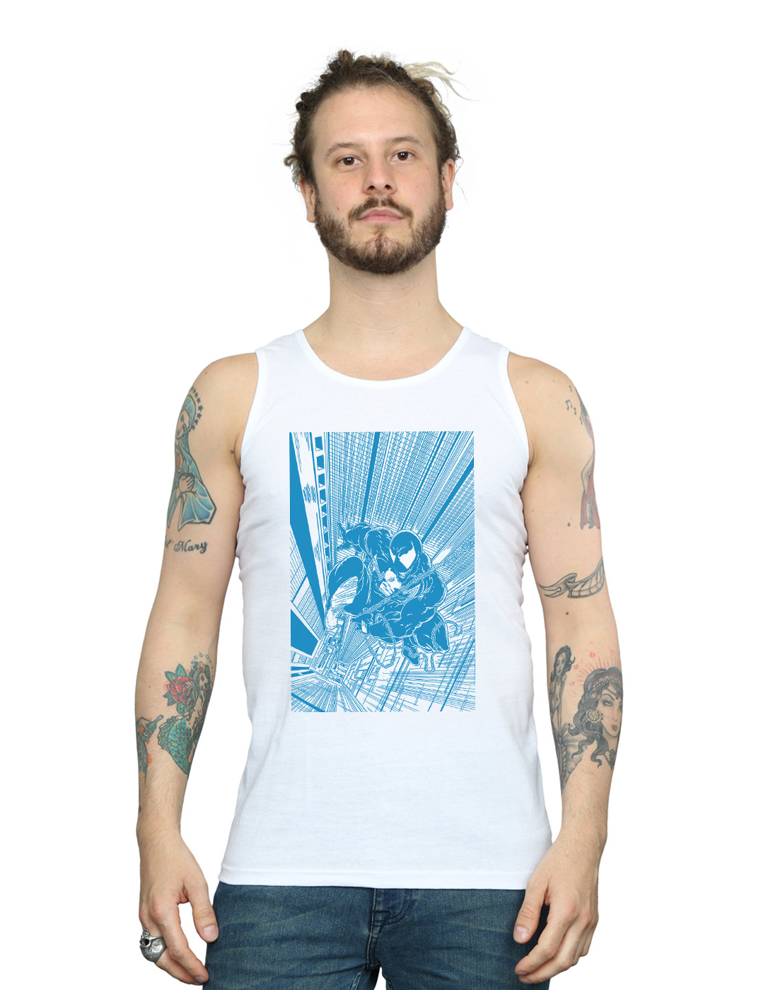 Marvel-Men-039-s-Venom-Comic-Panel-Tank-Top
