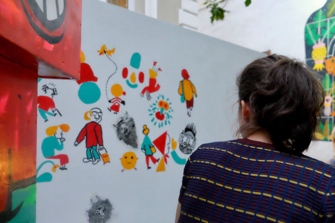 A City Made By People Bucharest Illustrated Mural Lente Dionisie Lupu Sorina Vazelina