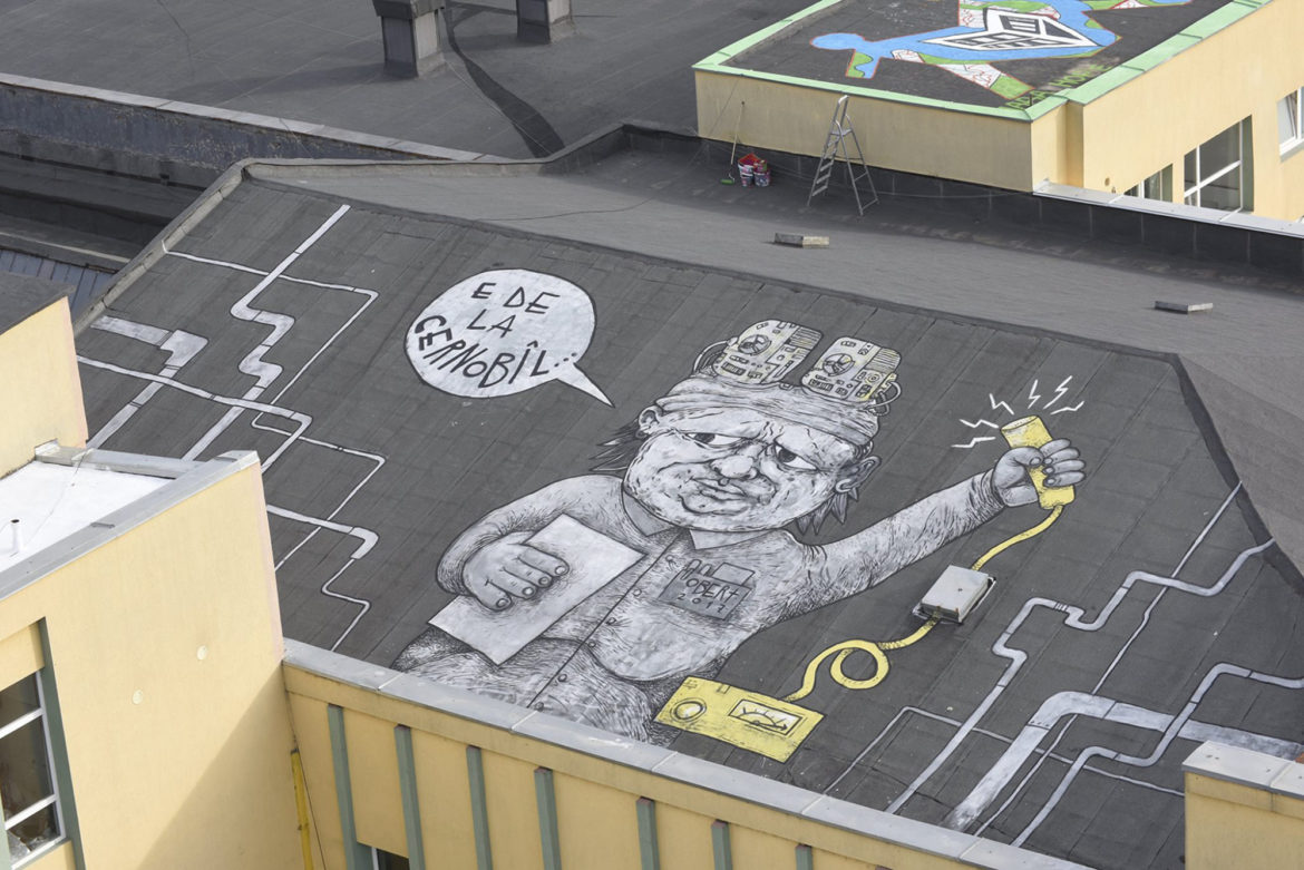 A City Made By People Bucharest Illustrated Mural Make A Point Giants Of Pantelimon 2017 Mural Photo By Robert Obert