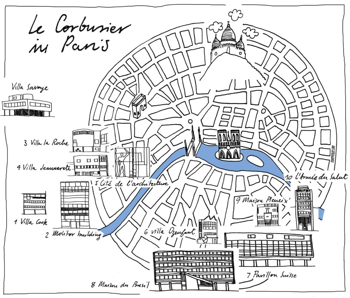 A City Made By People Paris Guide Architecture Le Corbusier Map