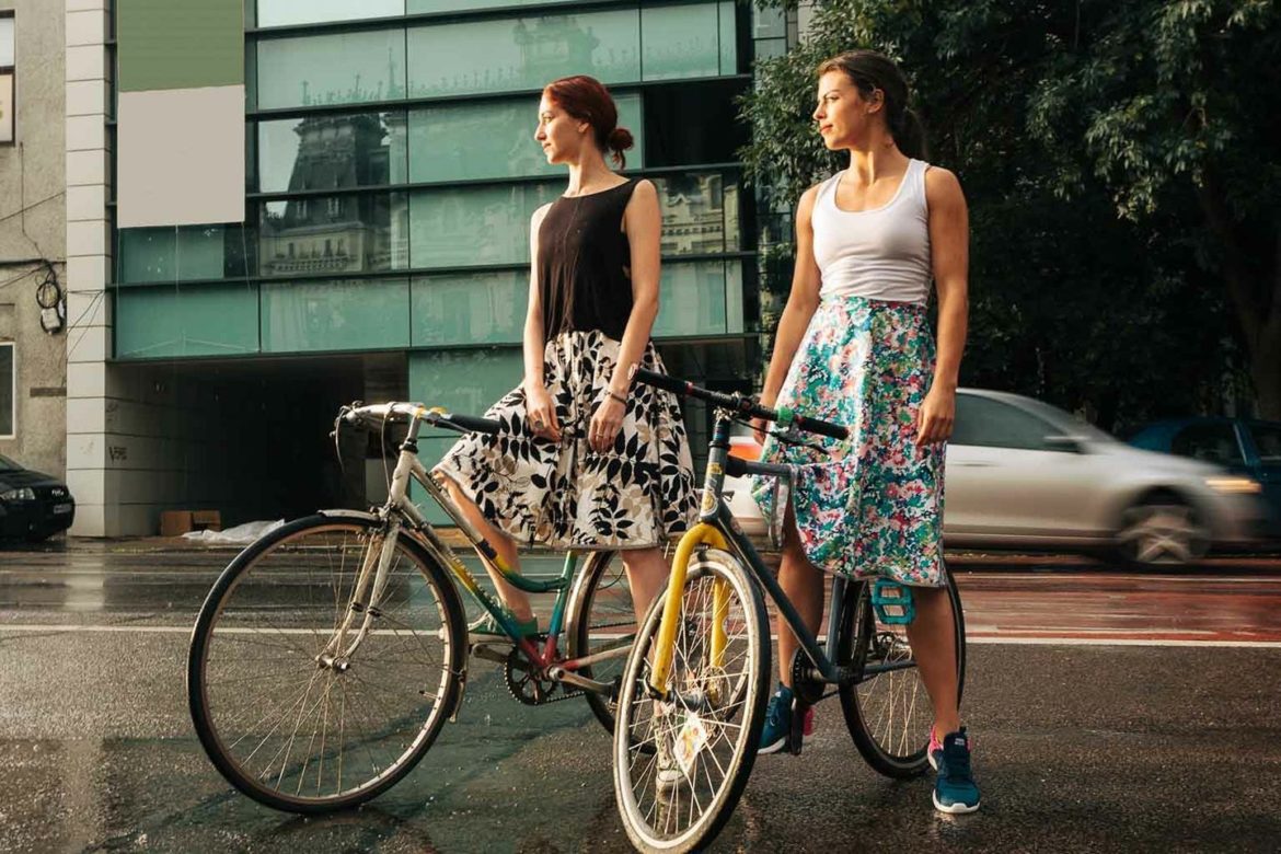 A City Made By People Styling Female Cyclers Bucharest Pink Zipper