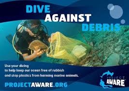 "Keep Our Oceans Clean, Dive Against Debris!"
