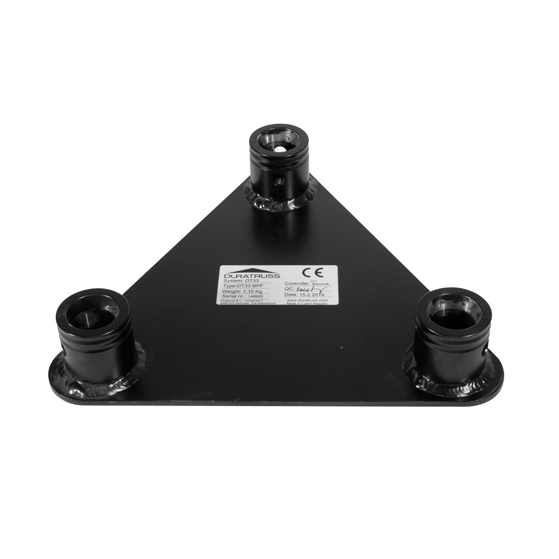DuraTruss DT 33-BPF black – baseplate for truss
