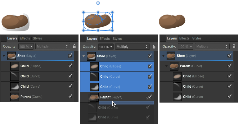 Clipping in Layers panel