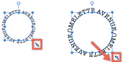Scaling path text