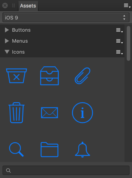 Sous-fenêtre Contenus