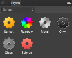 Sous-fenêtre Styles