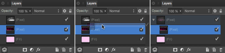 Clipping in Layers panel