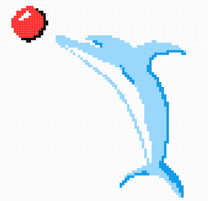 Pixel-aligned painting example