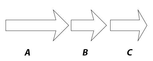 arrow resized with and without fixed head proportions