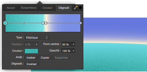 Exemple de dégradé de couleur