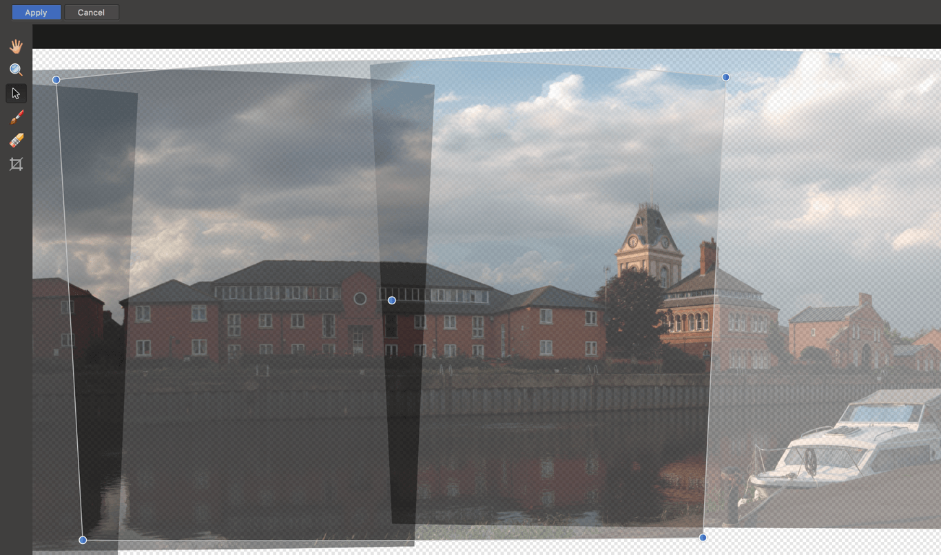 Interface utilisateur de panorama