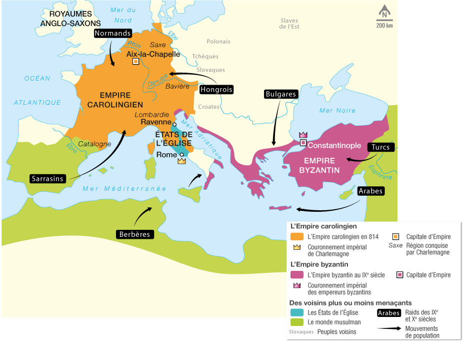 Byzance et l'Europe carolingienne - Fiche de révision Afterclasse