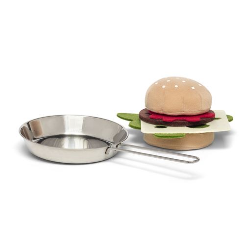 Hamburgare med stekpanna