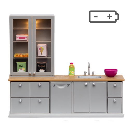 Lundby diskho+diskmaskin grå