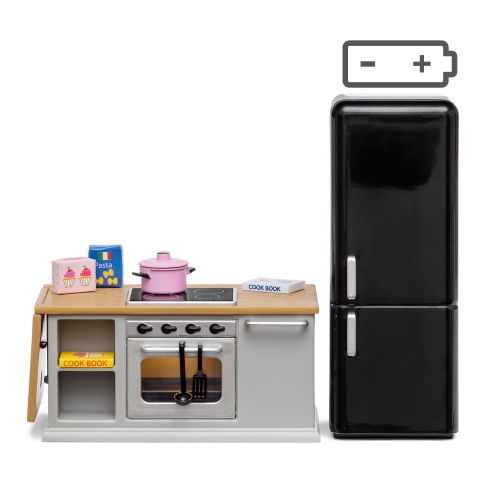Lundby spis+kylskåpsset grå