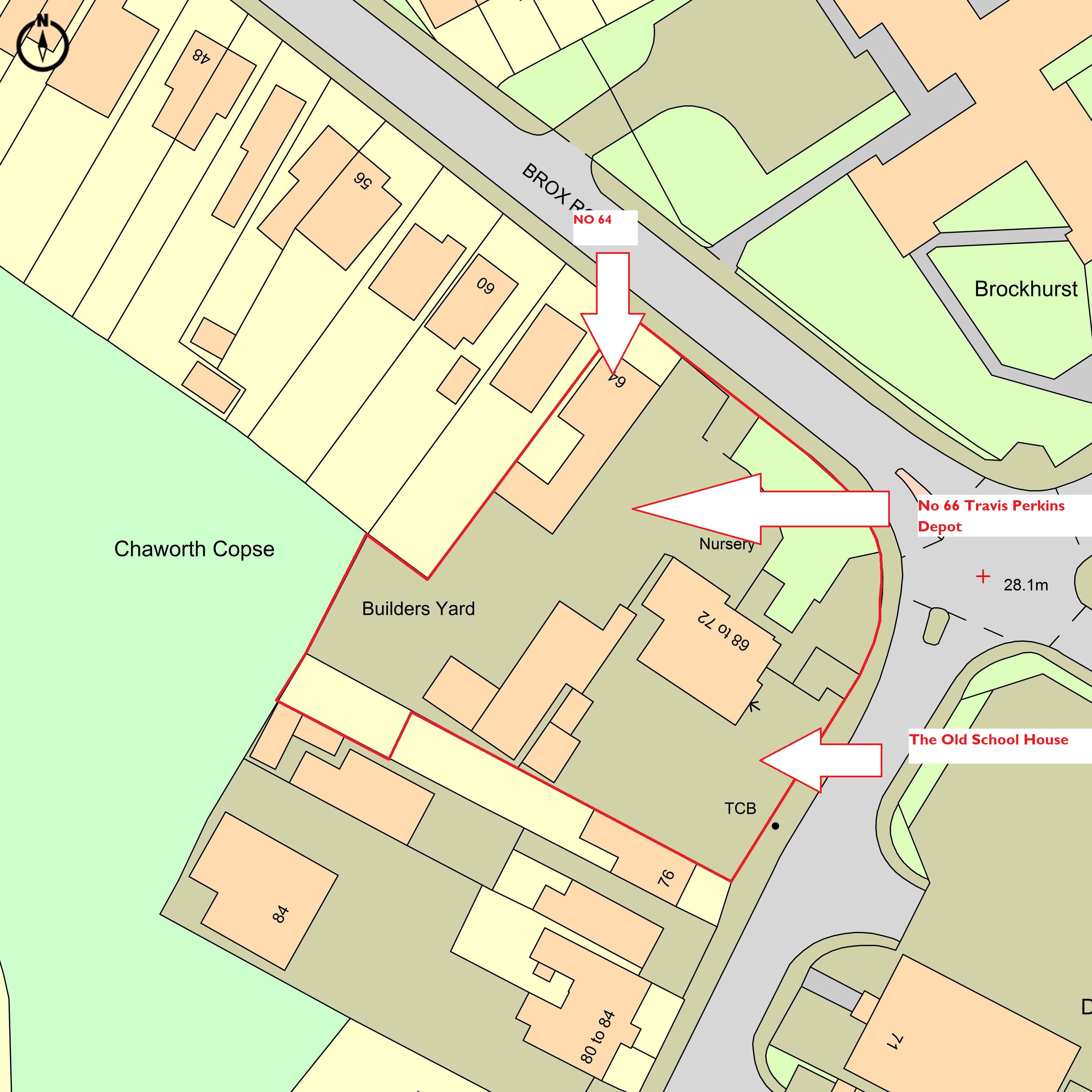 Travis Perkins Site, Brox Road, Ottershaw, Development (Land