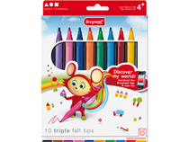 Triple felt tips set 10