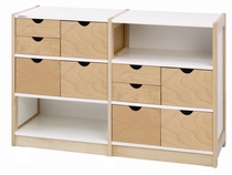 Kast 112 Wit met 10 gemixte laden