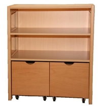 Kast 110 Wit met 2 rolbakken