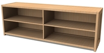 Kast 040 Houtnerf met 1 tussenpaneel en 2 legplanken