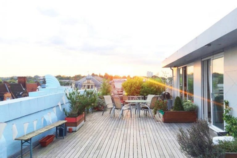 Paul and Amy's terrace with a view