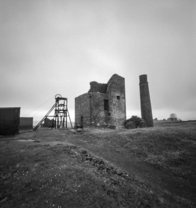 Pinhole image of Magpie Mine, Derbyshire Peak District