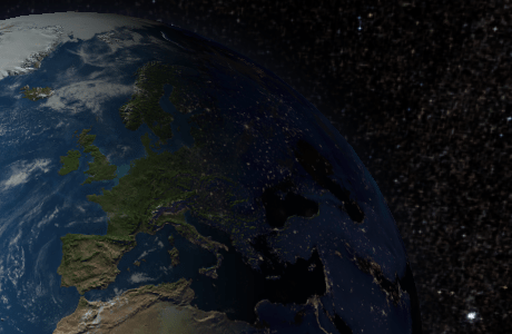 europe from space
