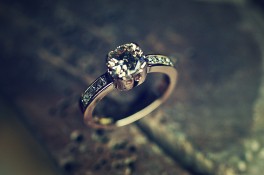 Rose Gold & 1carat Champagne Diamond ring
