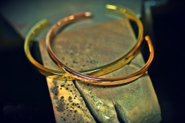18ct Rose & Yellow Gold Torque Bangles