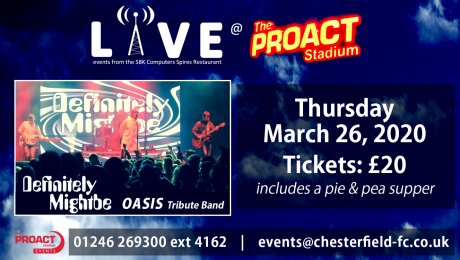Oasis Tribute Night with Definitely Mightbe