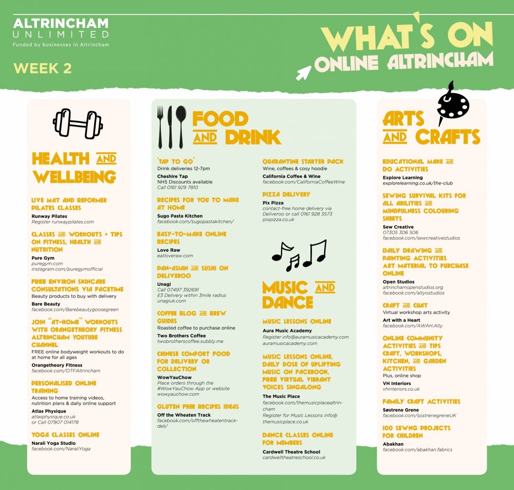 What's On Guides - Takeaway, Retail and Online