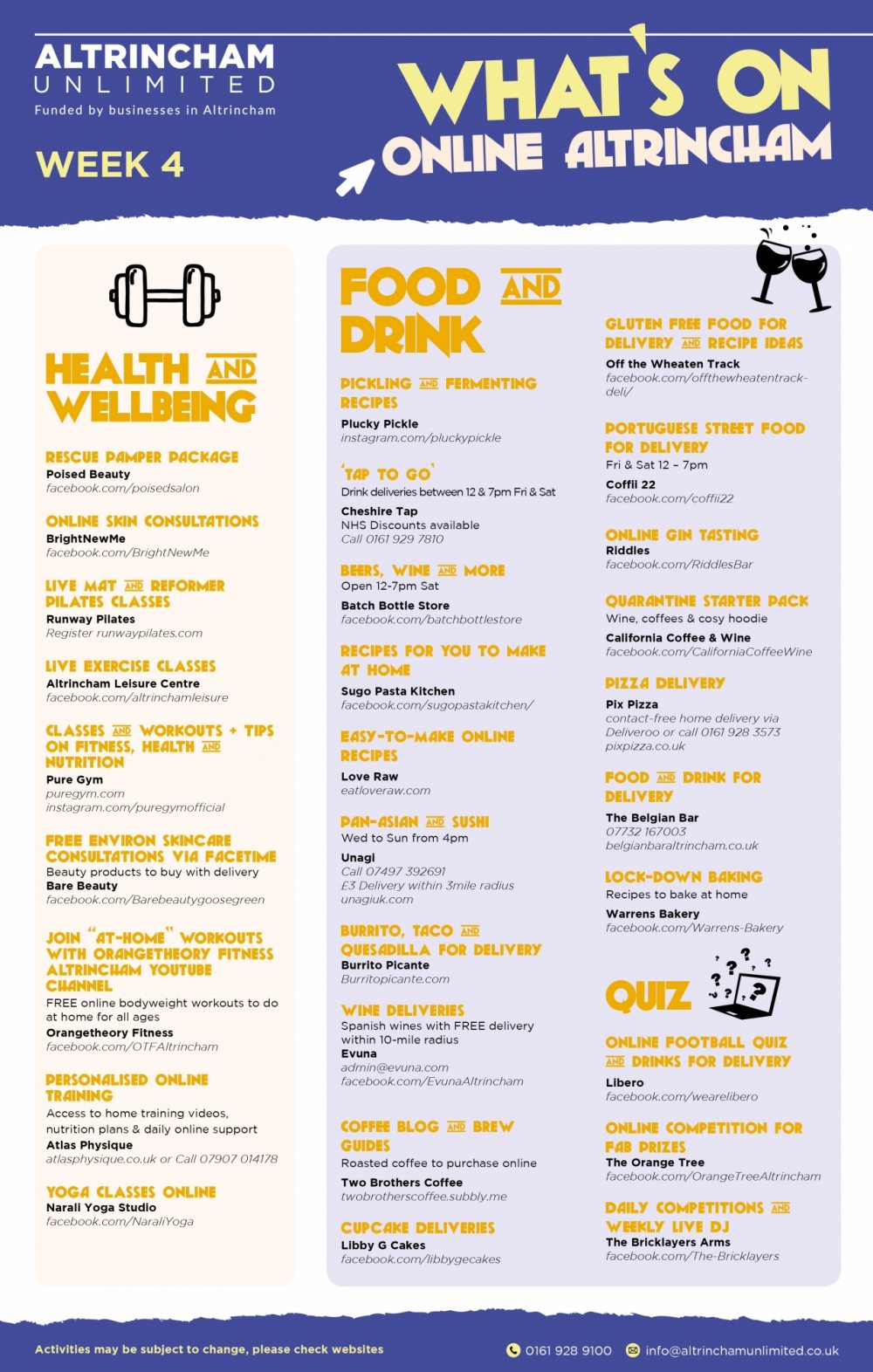 What's On Guides - Takeaway, Retail and Online