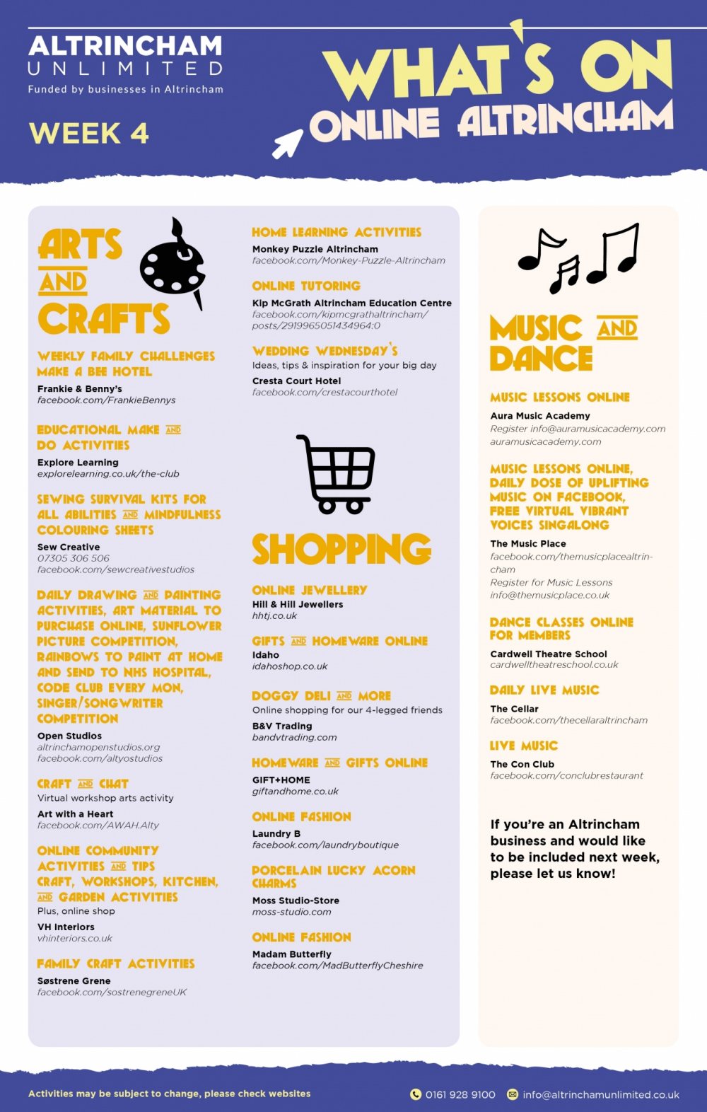What's On Guides - Takeaway, Retail and Online