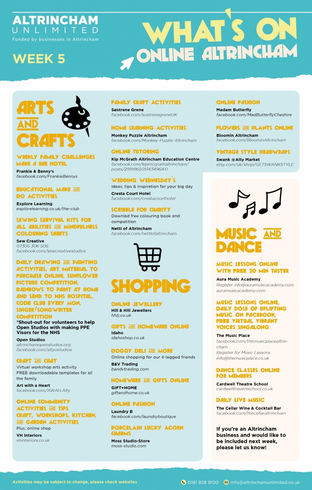 What's On Guides - Takeaway, Retail and Online