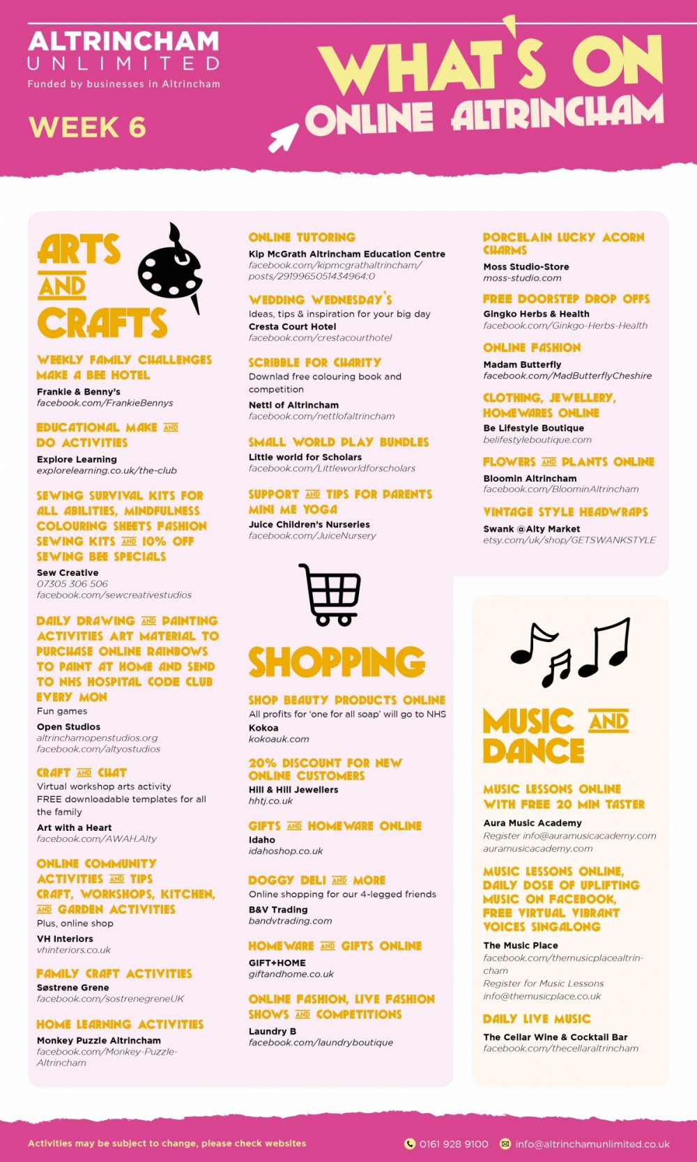 What's On Guides - Takeaway, Retail and Online