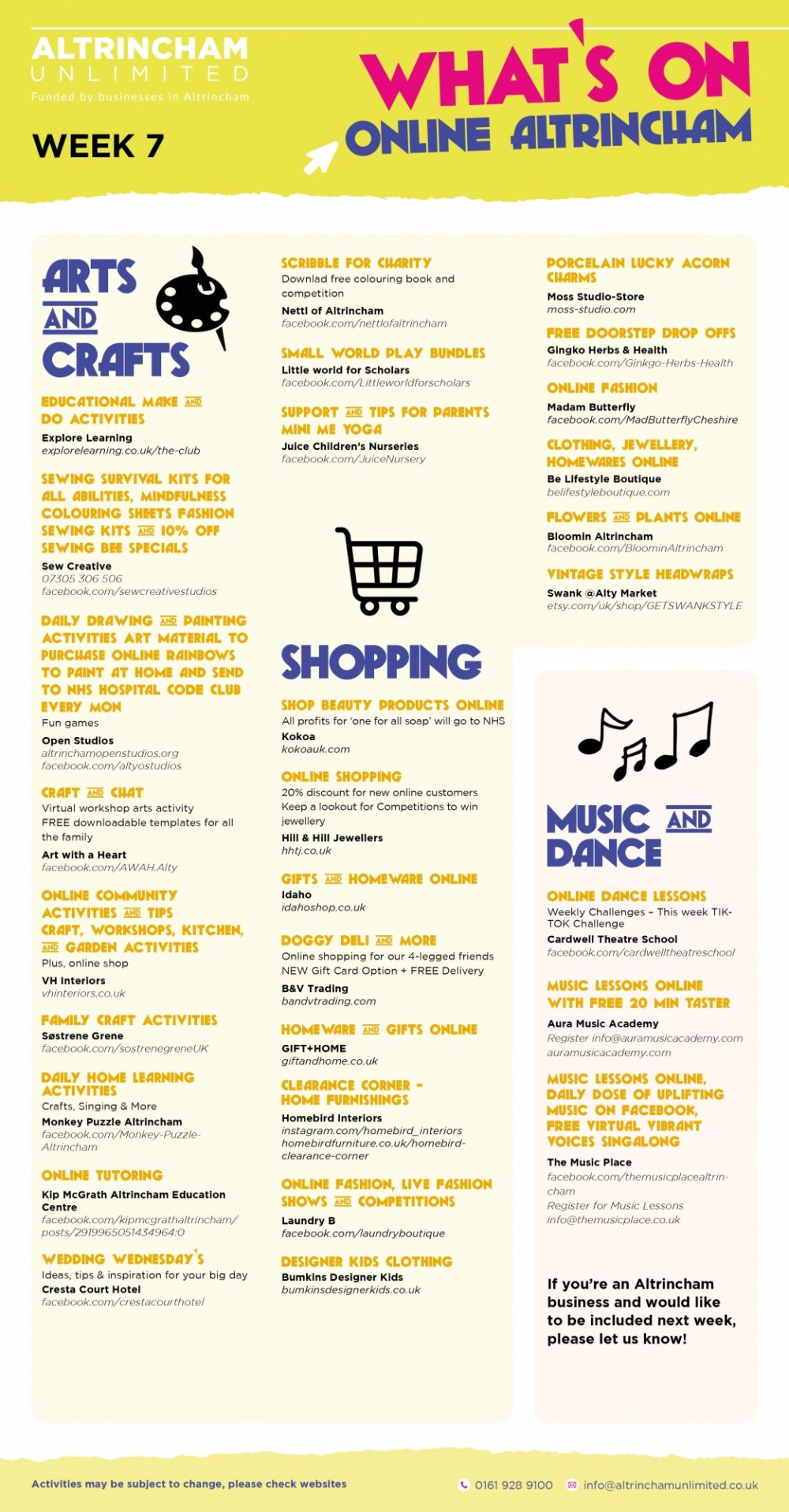 What's On Guides - Takeaway, Retail and Online
