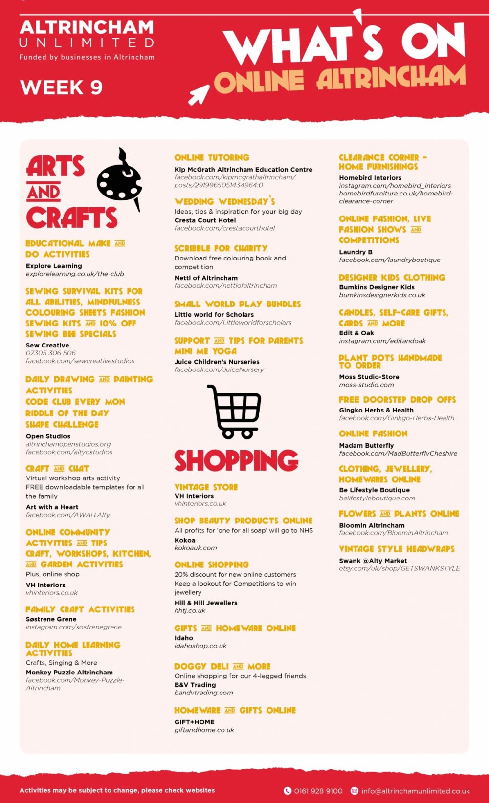 What's On Guides - Takeaway, Retail and Online