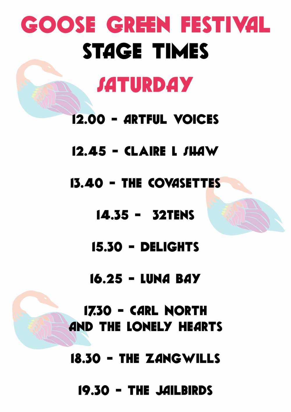 Goose Green Festival Full Line-Up & Stage Times Announced