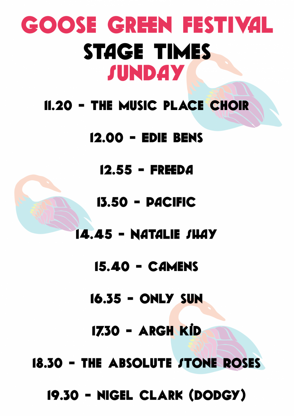 Goose Green Festival Full Line-Up & Stage Times Announced