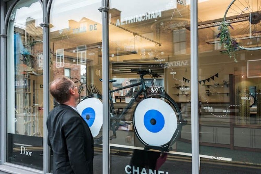 Altrincham Open Studios win ‘Bike Themed Window Competition’ organised by Altrincham BID