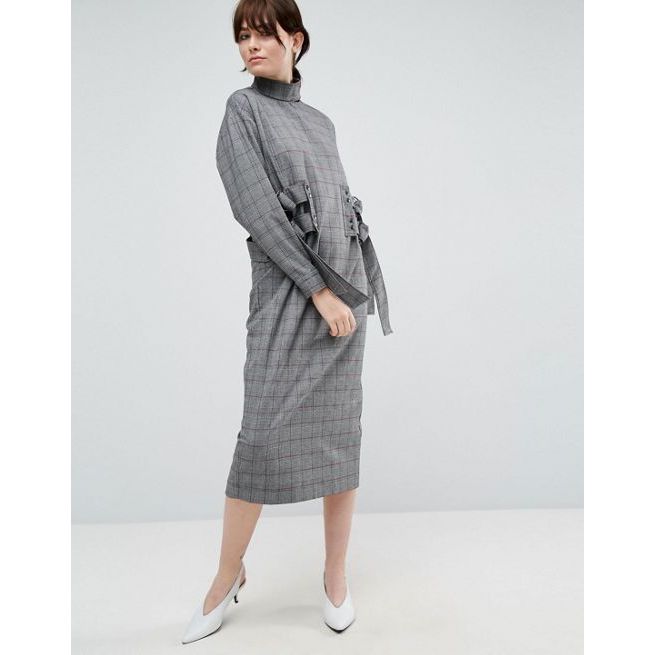 asos white midi dress