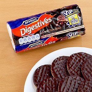 Dark chocolate digestive biscuits 