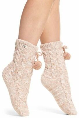 Pom Pom Fleece Lined Socks