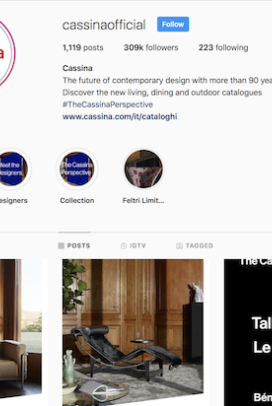And I’m obsessed with following Cassina on Instagram and drooling