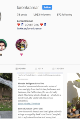 Loren Kramar’s instagram (puppet show content specifically)