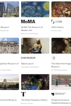 The Google Arts & Culture site where you can explore museums virtually