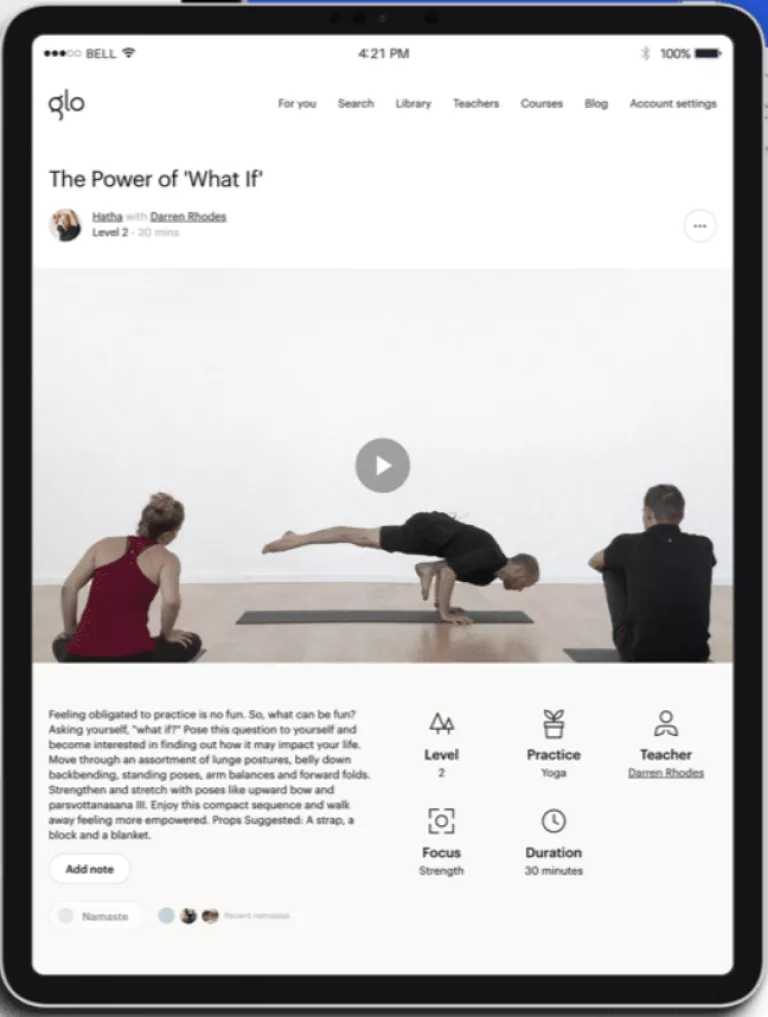 For my daily yoga practice