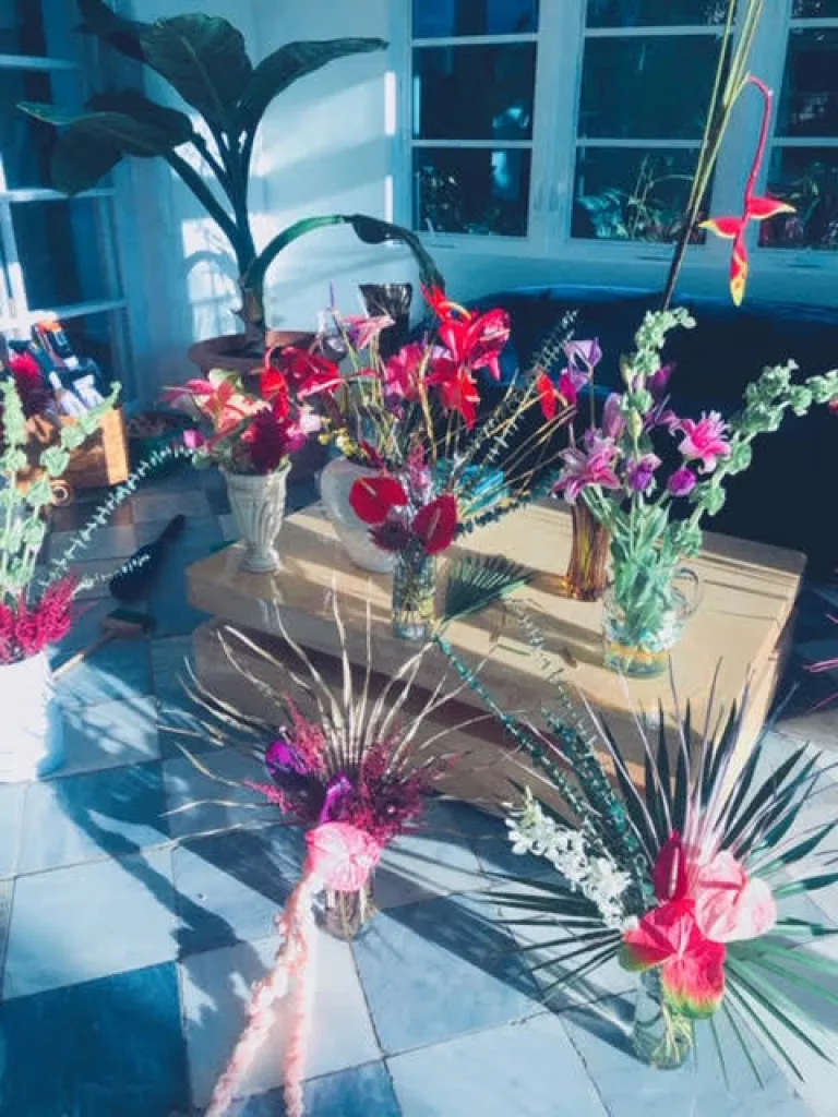 Fresh flowers all over the house!