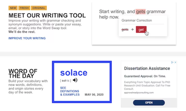 Probably the website I go to the most (when I’m writing)